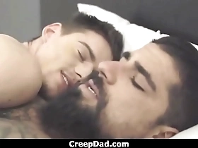 Step daddy barebacks his young cute