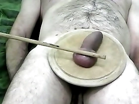 Slave renne's balls busted on louis's meat board