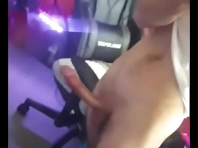 Teen stud shows off his big cock for the camera!