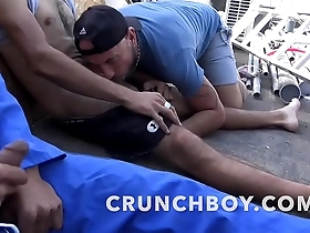 Sucking rreal straight workers witm cum mouth in exhib public street for crunchboy